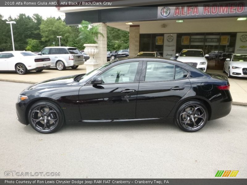 Alfa Black / Black/Dark Gray 2018 Alfa Romeo Giulia AWD