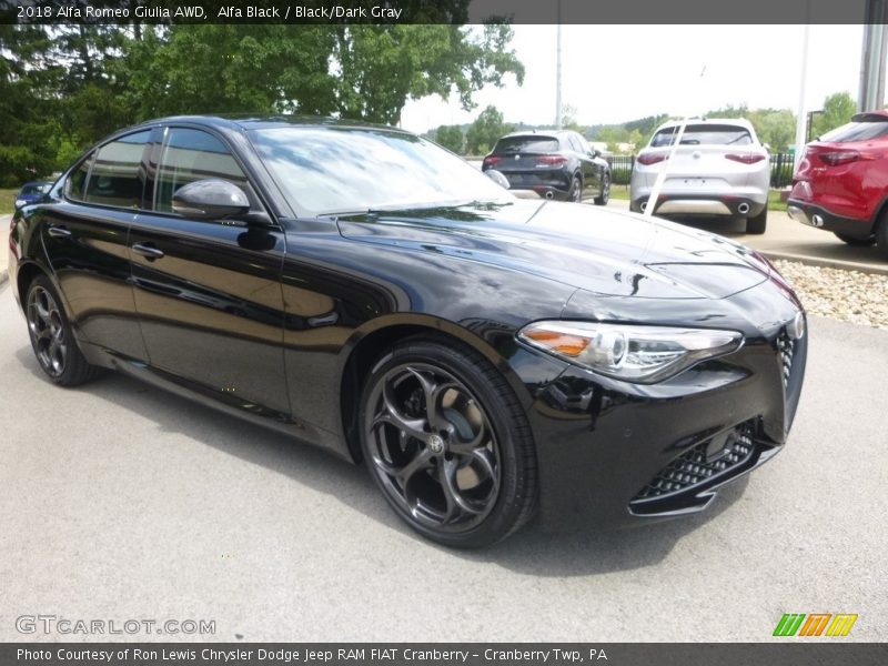 Alfa Black / Black/Dark Gray 2018 Alfa Romeo Giulia AWD