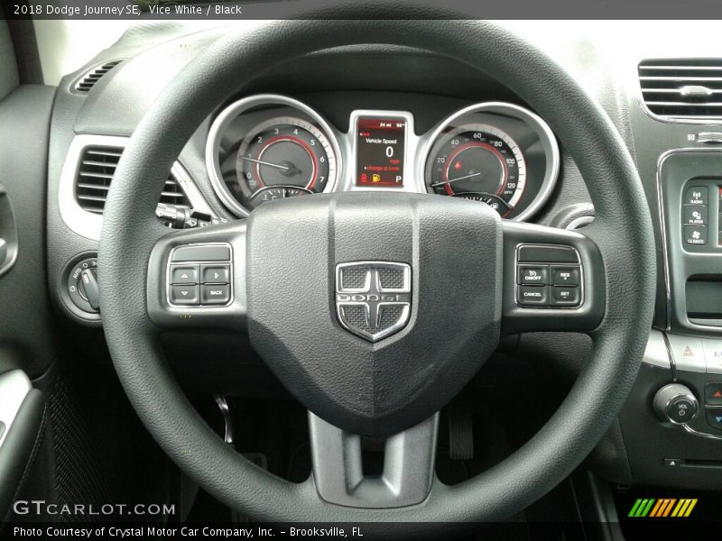 Vice White / Black 2018 Dodge Journey SE