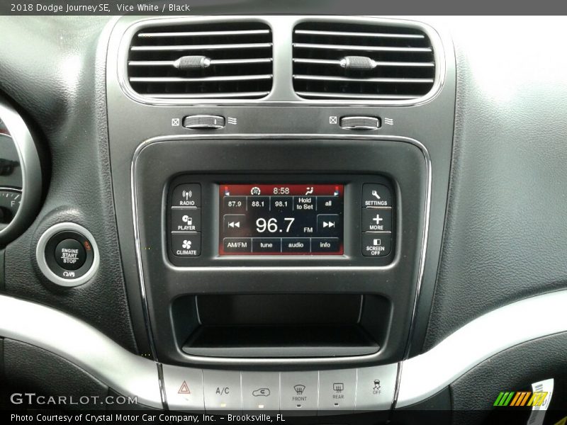 Vice White / Black 2018 Dodge Journey SE