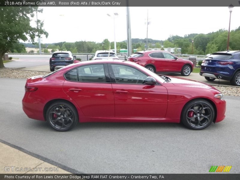 Rosso (Red) Alfa / Black/Dark Gray 2018 Alfa Romeo Giulia AWD