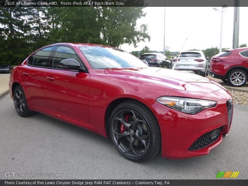Rosso (Red) Alfa / Black/Dark Gray 2018 Alfa Romeo Giulia AWD
