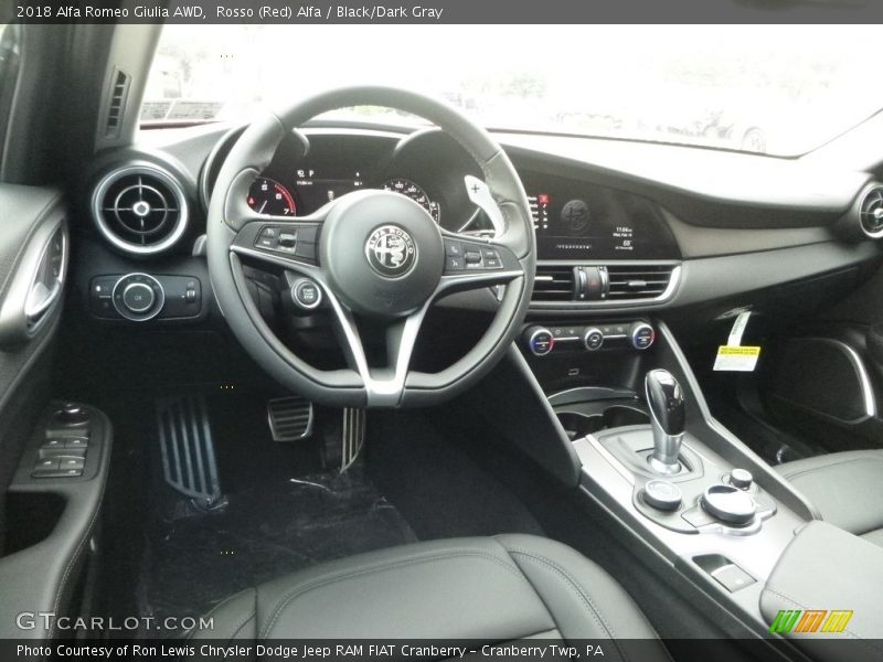Rosso (Red) Alfa / Black/Dark Gray 2018 Alfa Romeo Giulia AWD