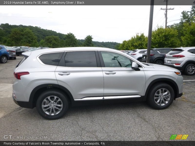 Symphony Silver / Black 2019 Hyundai Santa Fe SE AWD