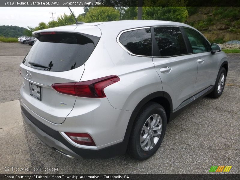 Symphony Silver / Black 2019 Hyundai Santa Fe SE AWD