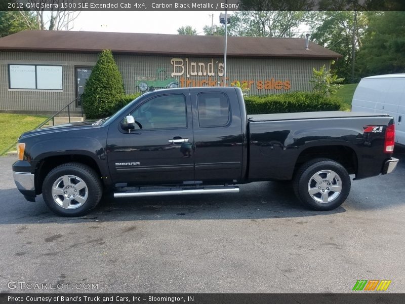 Carbon Black Metallic / Ebony 2012 GMC Sierra 1500 SLE Extended Cab 4x4