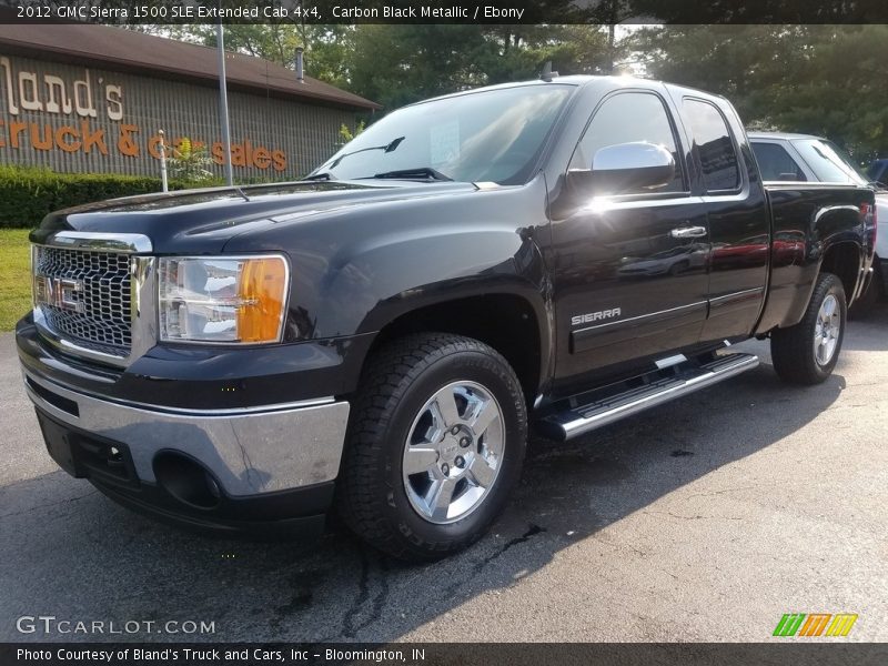 Carbon Black Metallic / Ebony 2012 GMC Sierra 1500 SLE Extended Cab 4x4