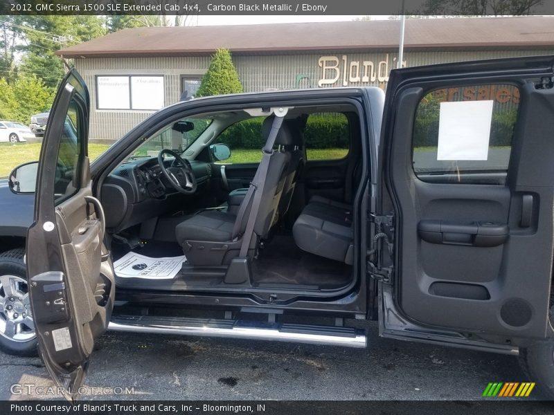Carbon Black Metallic / Ebony 2012 GMC Sierra 1500 SLE Extended Cab 4x4