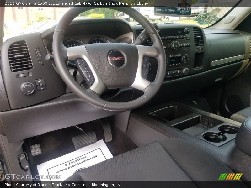 Carbon Black Metallic / Ebony 2012 GMC Sierra 1500 SLE Extended Cab 4x4