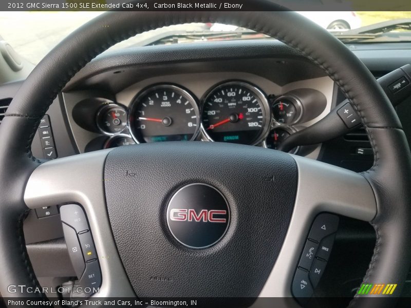 Carbon Black Metallic / Ebony 2012 GMC Sierra 1500 SLE Extended Cab 4x4