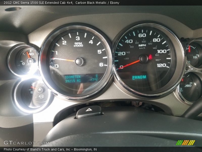 Carbon Black Metallic / Ebony 2012 GMC Sierra 1500 SLE Extended Cab 4x4
