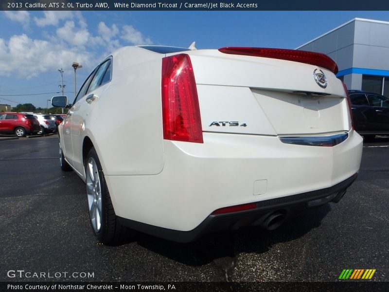 White Diamond Tricoat / Caramel/Jet Black Accents 2013 Cadillac ATS 2.0L Turbo AWD