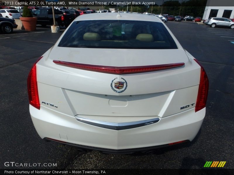White Diamond Tricoat / Caramel/Jet Black Accents 2013 Cadillac ATS 2.0L Turbo AWD