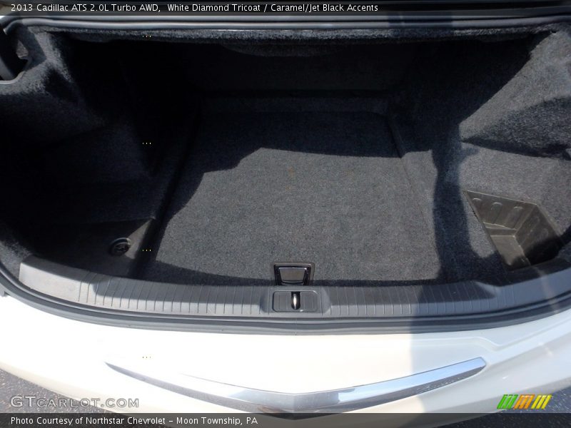 White Diamond Tricoat / Caramel/Jet Black Accents 2013 Cadillac ATS 2.0L Turbo AWD