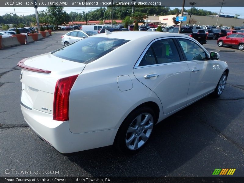White Diamond Tricoat / Caramel/Jet Black Accents 2013 Cadillac ATS 2.0L Turbo AWD