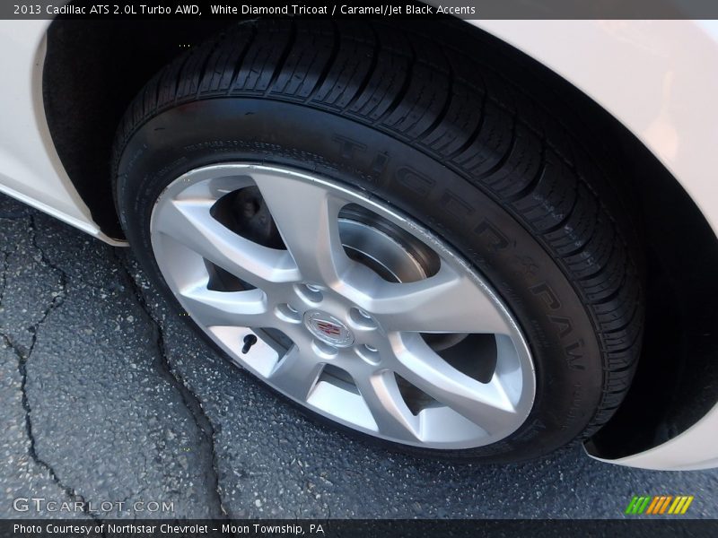 White Diamond Tricoat / Caramel/Jet Black Accents 2013 Cadillac ATS 2.0L Turbo AWD