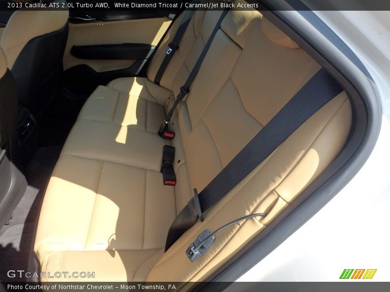 White Diamond Tricoat / Caramel/Jet Black Accents 2013 Cadillac ATS 2.0L Turbo AWD