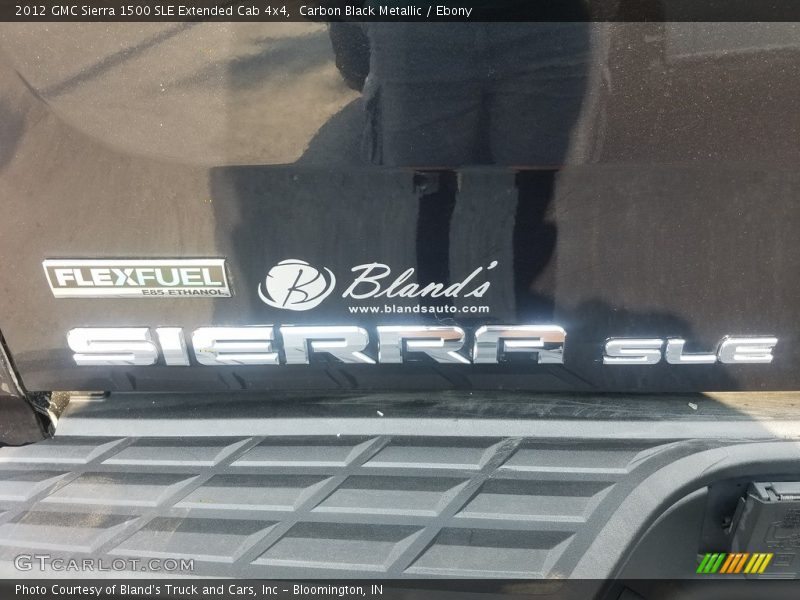 Carbon Black Metallic / Ebony 2012 GMC Sierra 1500 SLE Extended Cab 4x4