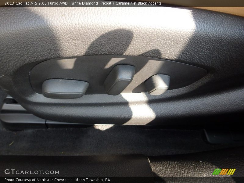White Diamond Tricoat / Caramel/Jet Black Accents 2013 Cadillac ATS 2.0L Turbo AWD