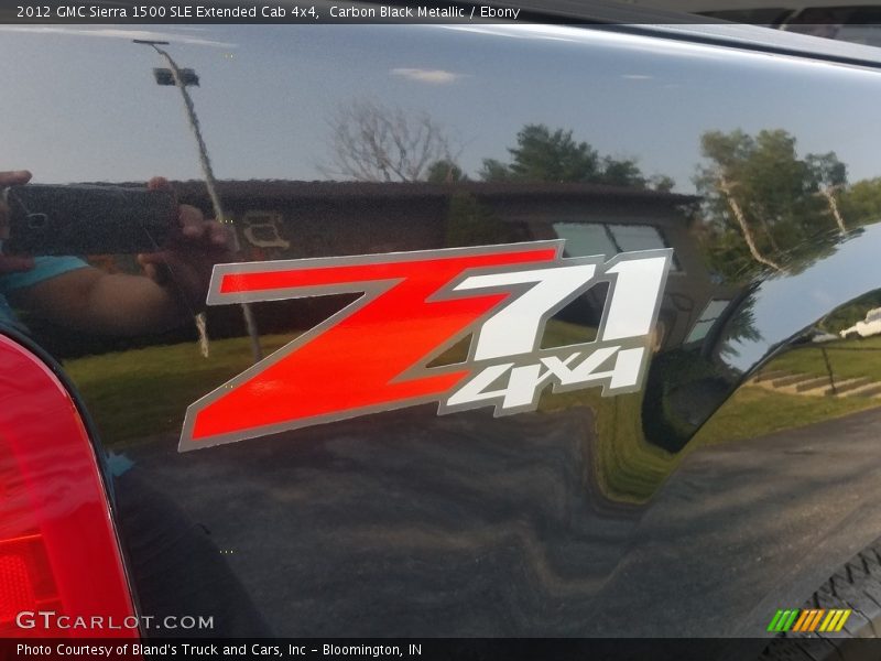 Carbon Black Metallic / Ebony 2012 GMC Sierra 1500 SLE Extended Cab 4x4