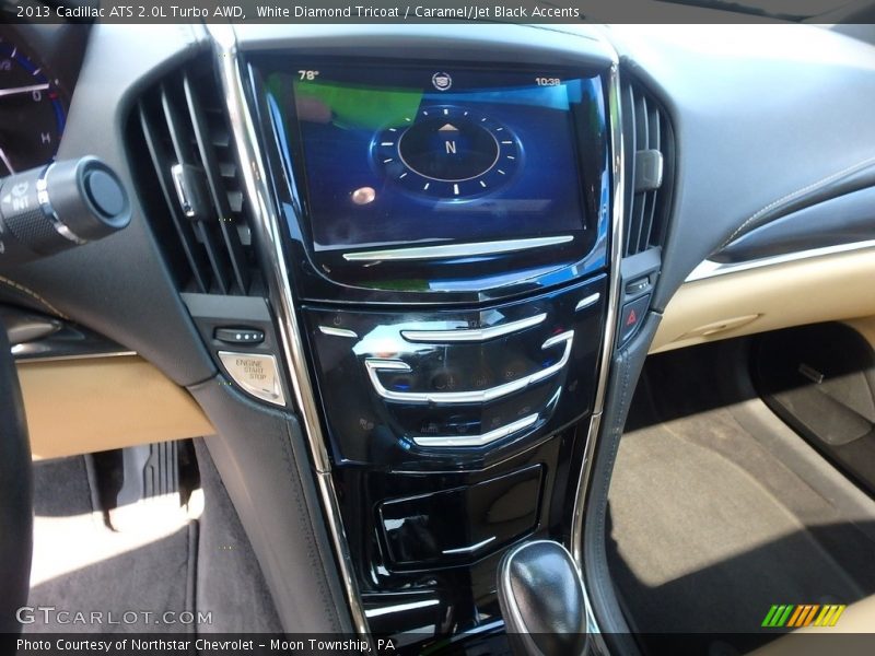 White Diamond Tricoat / Caramel/Jet Black Accents 2013 Cadillac ATS 2.0L Turbo AWD