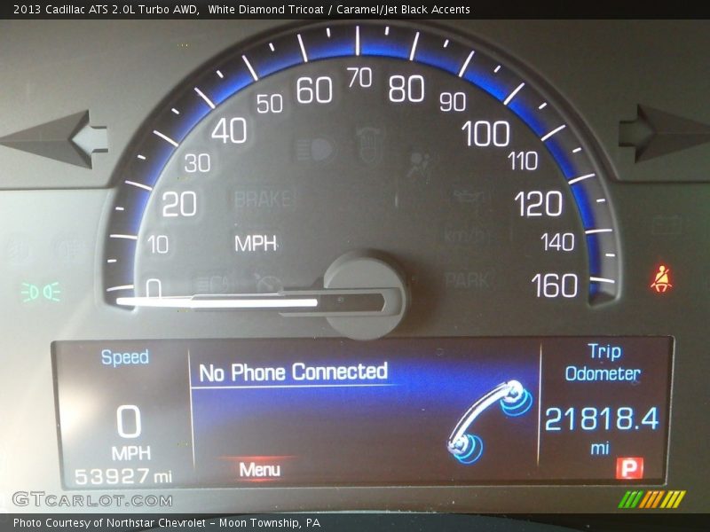 White Diamond Tricoat / Caramel/Jet Black Accents 2013 Cadillac ATS 2.0L Turbo AWD