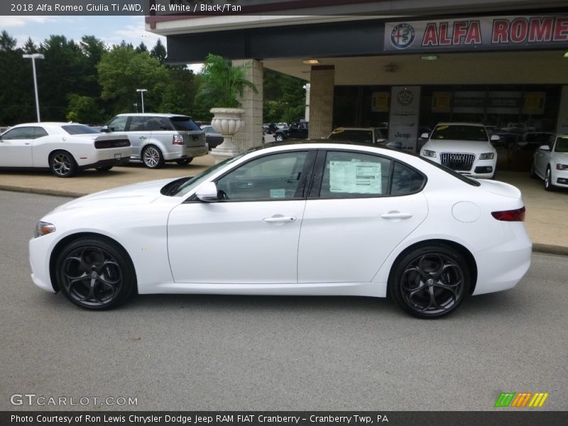 Alfa White / Black/Tan 2018 Alfa Romeo Giulia Ti AWD