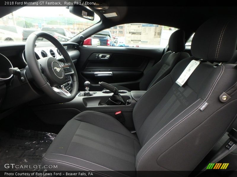 Front Seat of 2018 Mustang GT Fastback