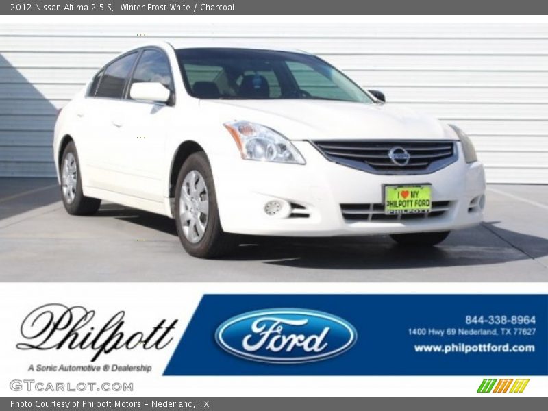 Winter Frost White / Charcoal 2012 Nissan Altima 2.5 S