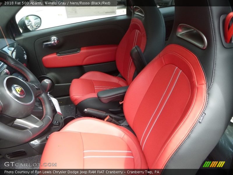  2018 500 Abarth Nero/Rosso (Black/Red) Interior