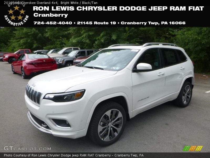Bright White / Black/Tan 2019 Jeep Cherokee Overland 4x4