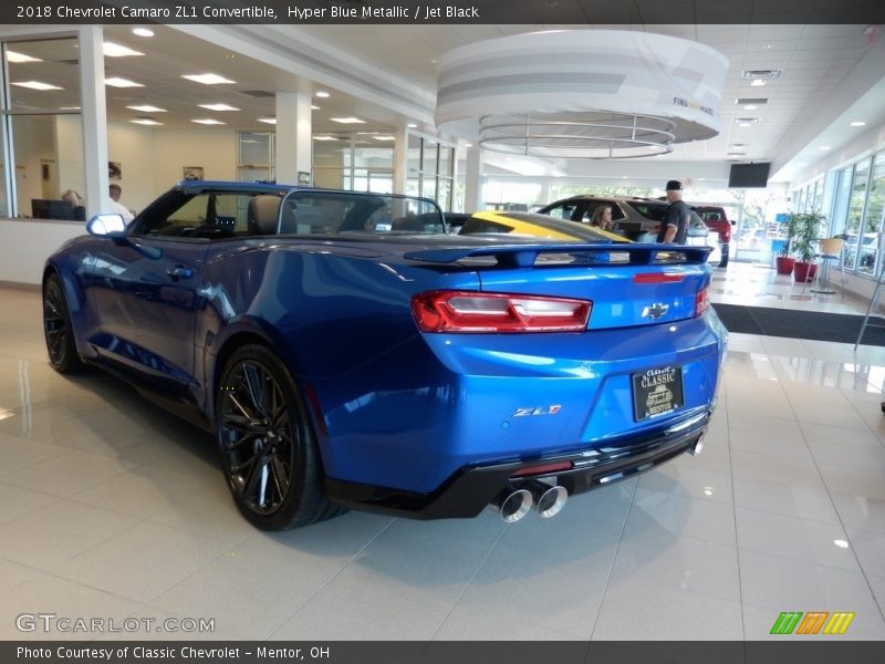 Hyper Blue Metallic / Jet Black 2018 Chevrolet Camaro ZL1 Convertible