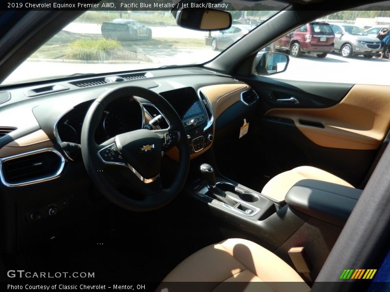 Pacific Blue Metallic / Jet Black/Brandy 2019 Chevrolet Equinox Premier AWD