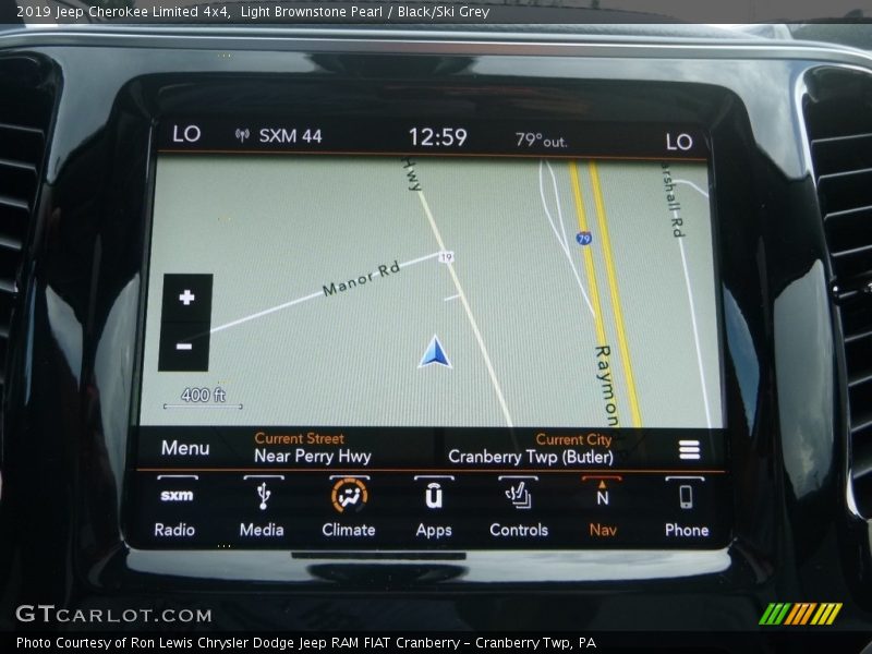 Light Brownstone Pearl / Black/Ski Grey 2019 Jeep Cherokee Limited 4x4