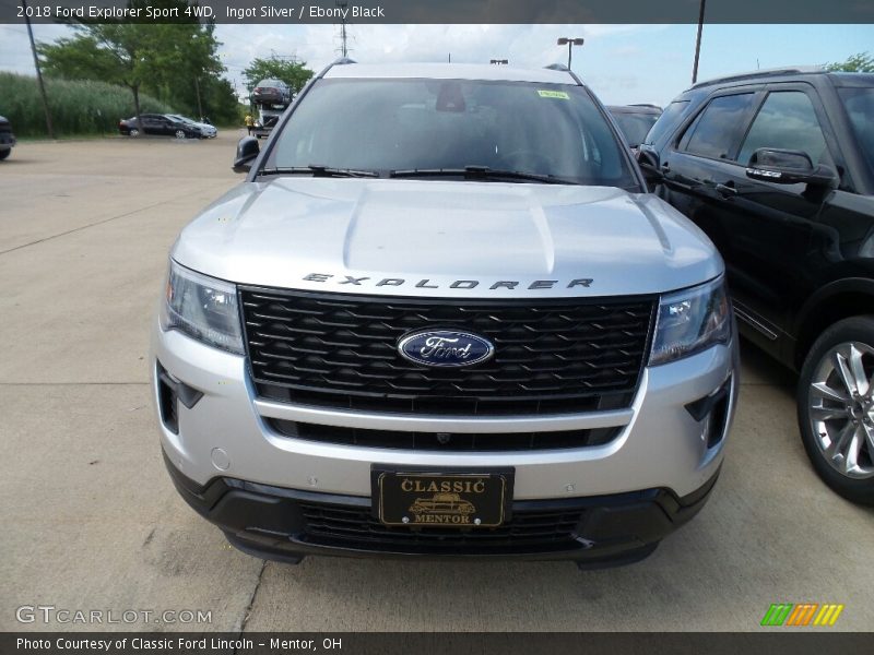 Ingot Silver / Ebony Black 2018 Ford Explorer Sport 4WD