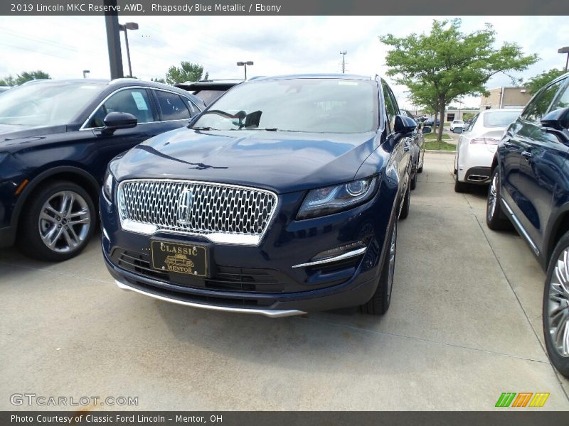 Rhapsody Blue Metallic / Ebony 2019 Lincoln MKC Reserve AWD