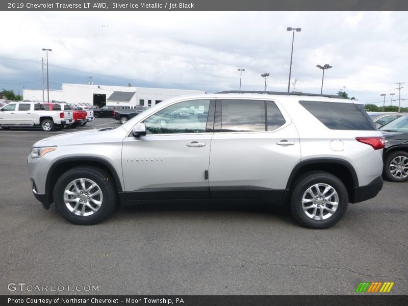 Silver Ice Metallic / Jet Black 2019 Chevrolet Traverse LT AWD