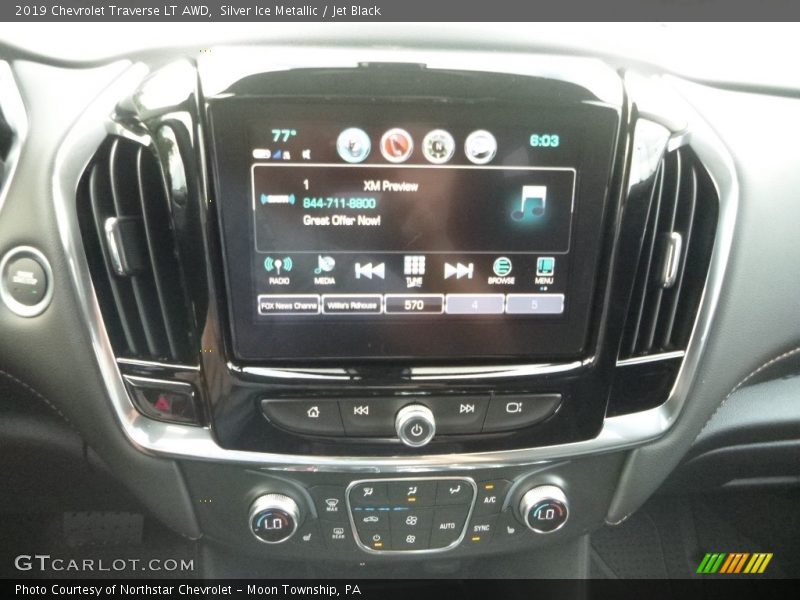 Silver Ice Metallic / Jet Black 2019 Chevrolet Traverse LT AWD