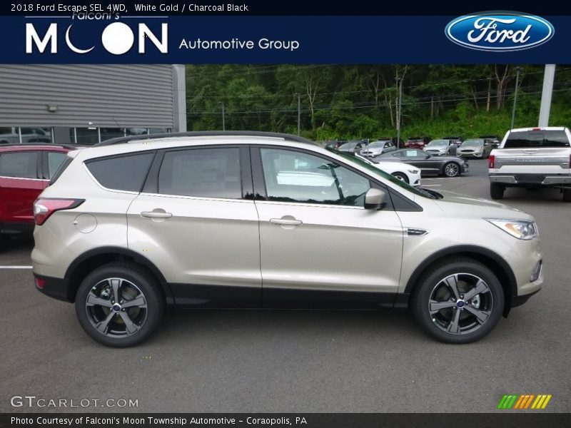 White Gold / Charcoal Black 2018 Ford Escape SEL 4WD