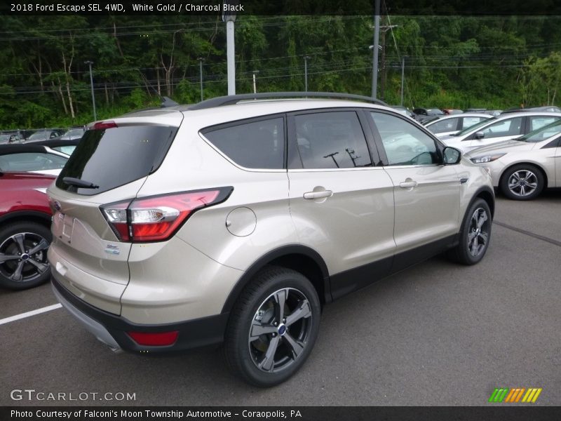 White Gold / Charcoal Black 2018 Ford Escape SEL 4WD