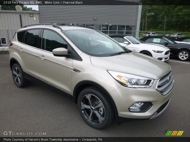 White Gold / Charcoal Black 2018 Ford Escape SEL 4WD