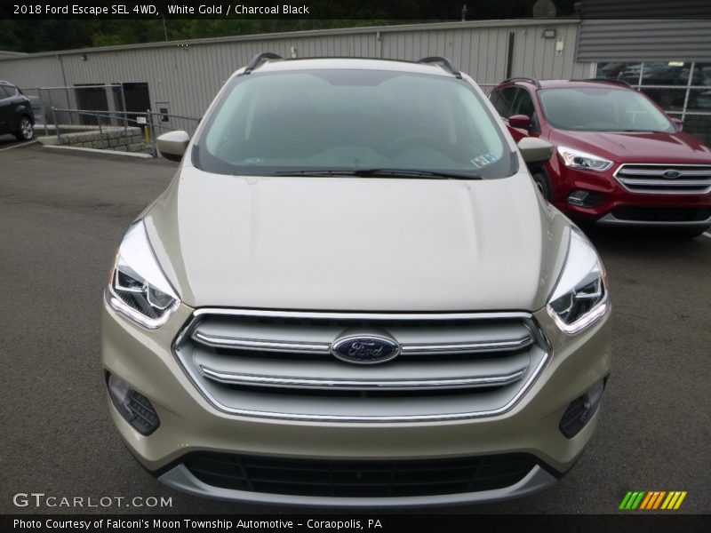 White Gold / Charcoal Black 2018 Ford Escape SEL 4WD