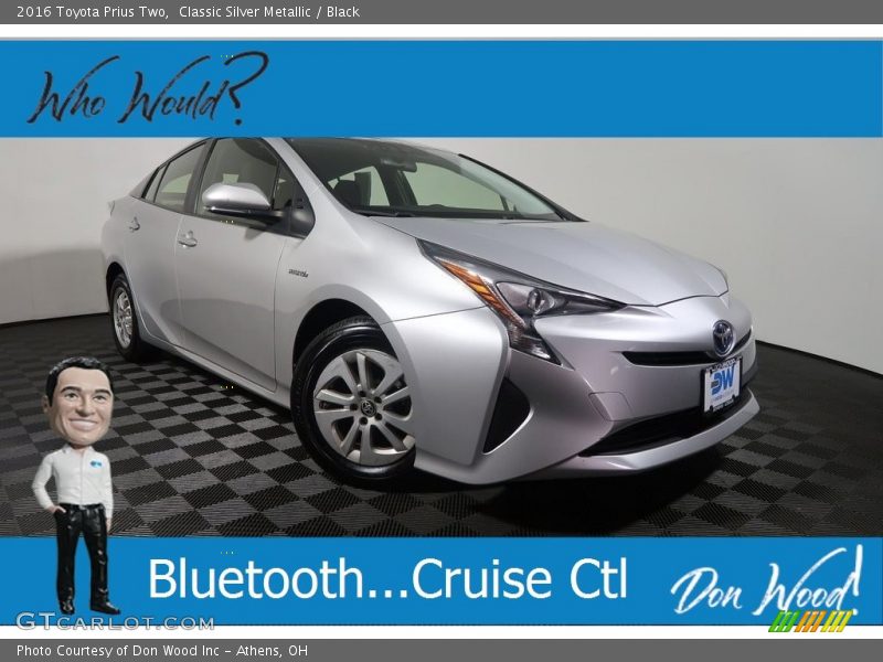 Classic Silver Metallic / Black 2016 Toyota Prius Two