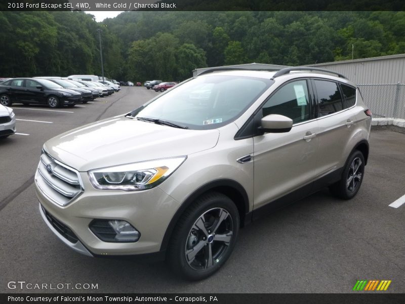 White Gold / Charcoal Black 2018 Ford Escape SEL 4WD