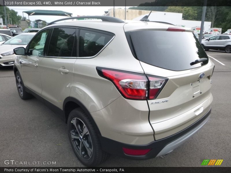 White Gold / Charcoal Black 2018 Ford Escape SEL 4WD