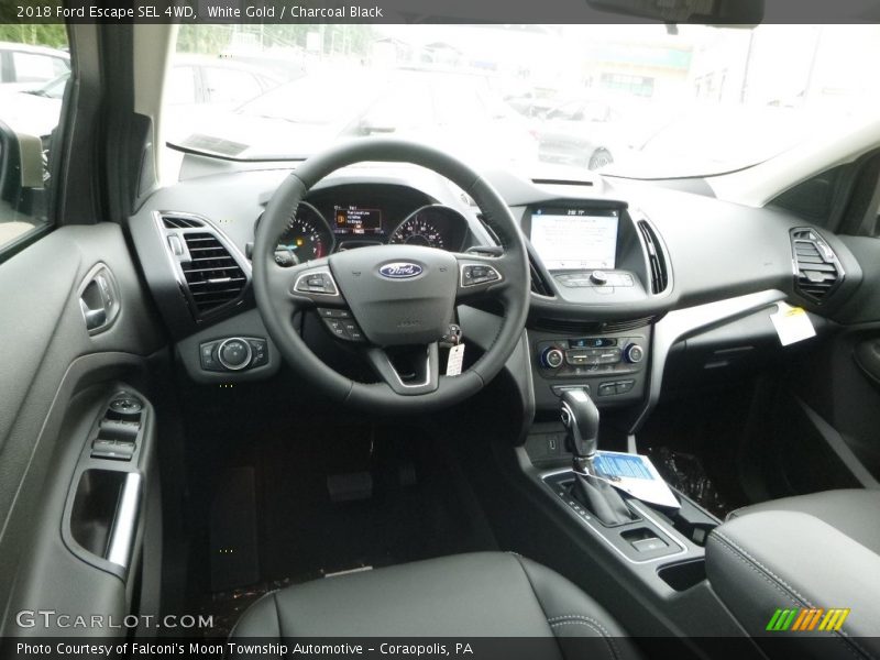 White Gold / Charcoal Black 2018 Ford Escape SEL 4WD