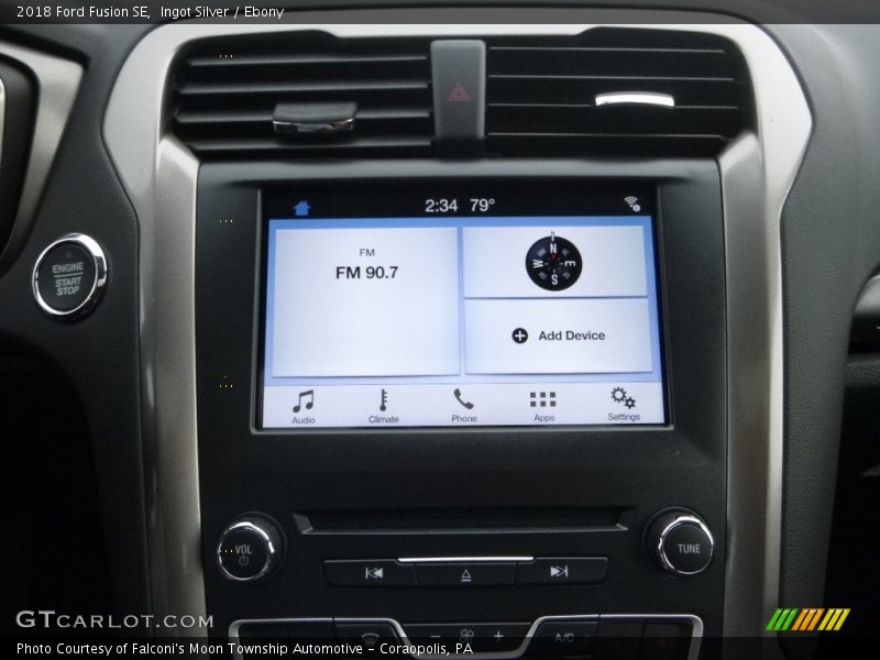 Ingot Silver / Ebony 2018 Ford Fusion SE