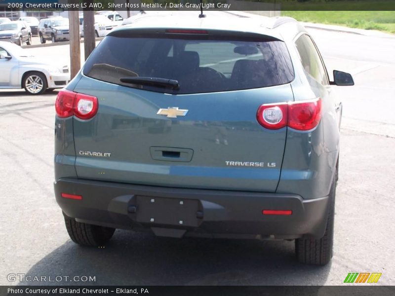Silver Moss Metallic / Dark Gray/Light Gray 2009 Chevrolet Traverse LS AWD