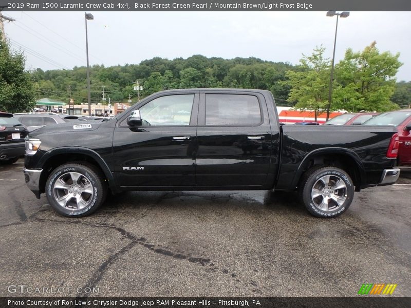 Black Forest Green Pearl / Mountain Brown/Light Frost Beige 2019 Ram 1500 Laramie Crew Cab 4x4