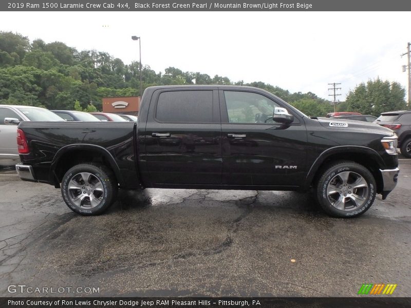 Black Forest Green Pearl / Mountain Brown/Light Frost Beige 2019 Ram 1500 Laramie Crew Cab 4x4